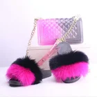 Products Fur Fur Hot Sale Products Indoor Night Party Use Mini Jelly Purse Faux Fur Slides