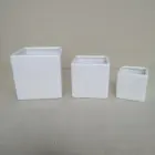 hot sale ceramic square succulent plant pot 6cm 8cm 10cm