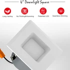 America and Canada market Board Clip 120V dimmable 4" ceiling recessed downlight square