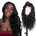Hight Density Ready to ship wholesale Brazilian virgin unprocessed human hair body wave lace front wigs