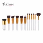 12 pcs/set philippines professional cosmetic white gold makeup brush sets