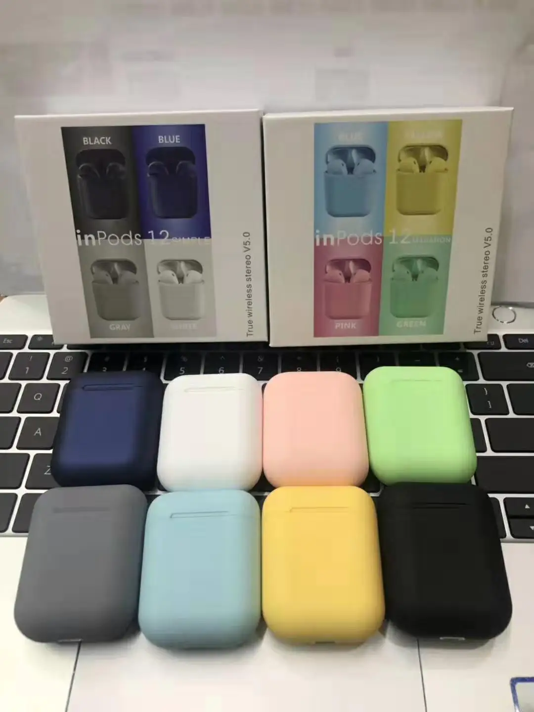 OEM Colorful TWS i12 inpods 12 Wireless earphones HIFI sports Tws earbuds - ANKUX.COM