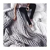 Wholesale Super Soft Big Knit Throw Blanket , Chunky Knit Blanket