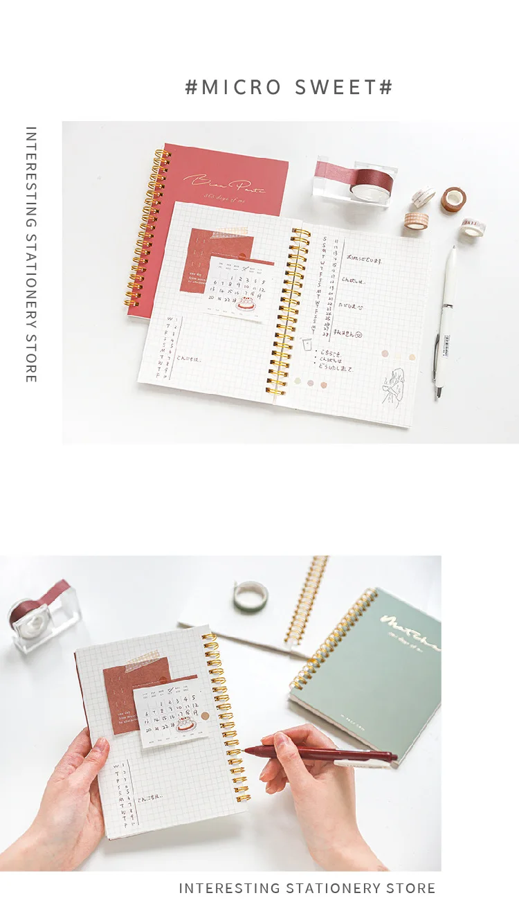 custom planner printing hardcover double bound metal spiral