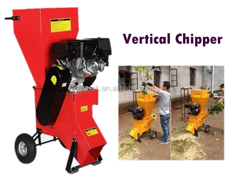 Portable Gasoline engine tree branches shredder