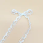 10mm White Polyester Scalloped Mesh Lace Trim Cloth Decorative Saree Border Lace Trim