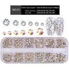 JC Crystal high quality glass nail art crystal diamond shaped flat foil back rhinestone