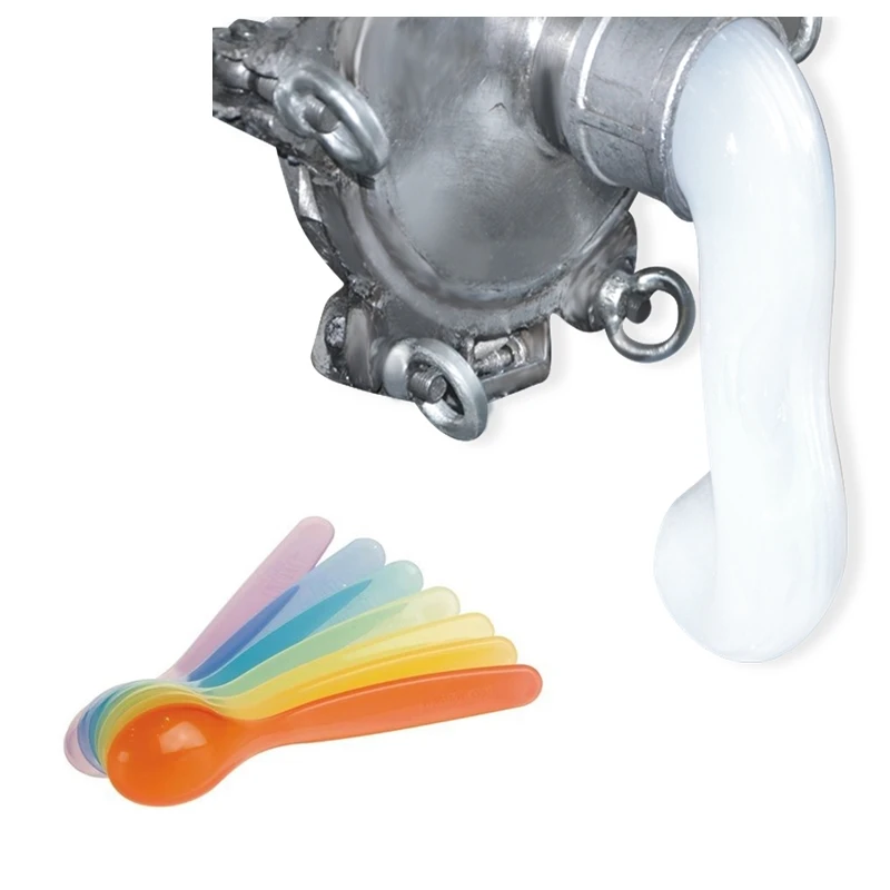 BPA Free Food Grade High Transparent Liquid Silicone Rubber Baby Tableware with 40-60 ShoreA Hardness and 7.5-9.5 MPa Tensile Strength