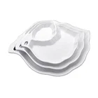 100% melamine dinnerware new design leaf shaped divided dinner food plate dish tableware set