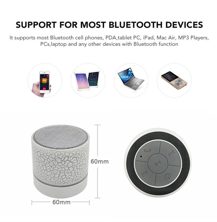 Hot Sale Portable Mini Dj Abs Wireless Card Bluetooth Speaker With round Hands Free Calls Support - ANKUX.COM