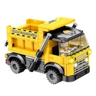child's engineering dump truck toys car model DIY building block toys legoing