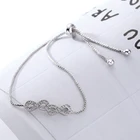 Sun flower jewelry silver charm telescopic bracelet cheap small zircon beautiful bracelet women