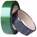 Green embossed smooth Virgin PET Plastic19mm pet strap