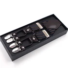 Suspender Leather Mens Suspenders Men's Suspender Elastic Belt With Genuine Leather