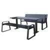 Arlau Outdoor wooden picnic table benches with/without backrest