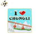 High quality custom gold soft enamel travel souvenir fridge magnet