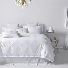 300 thread cotton white duvet cover pillowcase set bedding set 100% cotton hotel