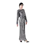 New modern Islamic clothing Muslim sequin embroidery long-sleeved dress new Abaye