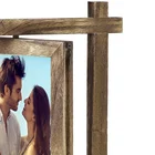 Modern double-sided swivel 4 X 6 wooden double sided picture frame