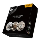 Factory price IP20 44 key IR remote controlled 5050 5M 150LED 12V RGB LED strip with power adapter