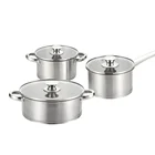 China manufacturer 5pcs mirror polishing stainless steel parini cookware set cheap for sale