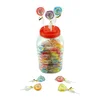 LP-111 Jar packing lollipop candy flower printed candy sweets colorful lollipop fruity hard candy