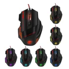Wholesale Colorful lighting 3200dpi fire key wired gaming mouse computer accessories