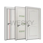 Hotsale White Interior Teak Wood Door Designs Photos Cheap pirec Best Quality Luxury Waterproof PVC Door