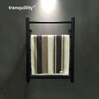 Matt Black Heated Towel Warmer Electric Heated Towel Rack Clothes Drying Bathroom Towel Radiator