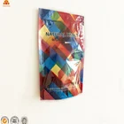 Smell proof resealable aluminum foil 3 side seal tobacco coffee tea ziplock packaging sachet bag