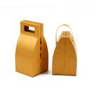 Custom Bottle Wine Beer Carrier Corrugated folding Wine Gift Paper Box with Handle