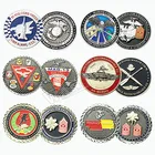 3d Coin Coin Manufacturer Custom Wholesale Enamel Antique 3D Brass Gold Navy Army Military Challenge Coin