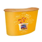 Portable folding exhibition wood top promotion table display pop up tradeshow counter