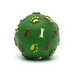Bone and paw printing Latex squeaky dog ball toy