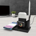 Hot Charger Hot Selling 4 In 1 Makeup Wireless Charger Pad Stand For IPhone AirPods IWatch And Apple Pencil