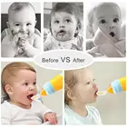 Termichy BPA PVC Free Baby Food Storage Soft Silicone Squeeze Baby Feeding Bottle with Spoon