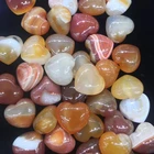 Crystal New Coming 30mm Small Crystal Hearts Stone Carnelian Heart And Rhodonite Hearts