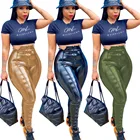 Pants Sexy Pants 2021 Women's Pants Sexy Tight Zipper Pencil Shorts Pu Leather Pants