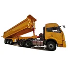 High quality 3 axle U type square type rear dumping semi trailer for Guyana