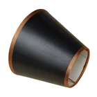 Oval Black Polyester Varnished Fabric Lampshade