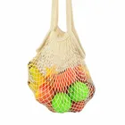 Cheap price eco-friendly 100% organic cotton reusable fruit mesh net drawstring shopping bags bag