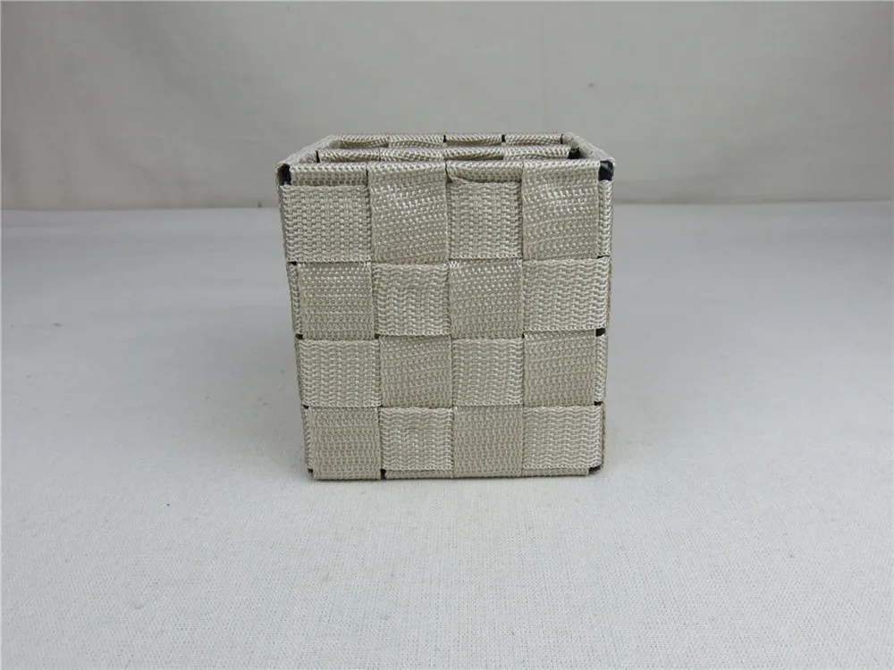 woven nylon band metal frame pencil cup pen holder for stand