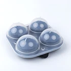 2020 NEW Arrivals 4 Cavity Crystal Clear Ice Ball Maker 2.5 Inch Whiskey Sphere Silicone Ice Ball Mold
