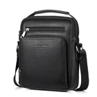 custom logo business casual waterproof pu leather travel shoulder bag designer crossbody bag for men