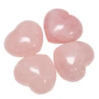 Wholesale Brazil Natural Carved Love Gift Healing Rose Quartz Crystal Heart