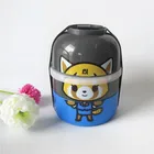 cutezcute bento box 2 tier lunch box kokeshi set baby buddies owl