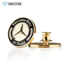Metal Emblem Brass Custom Hard Enamel Emblem Brass Pins with Gold Finishing for Luxury Car Award Events