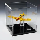 Customized acrylic toy display case cabinet model plane display showing stand