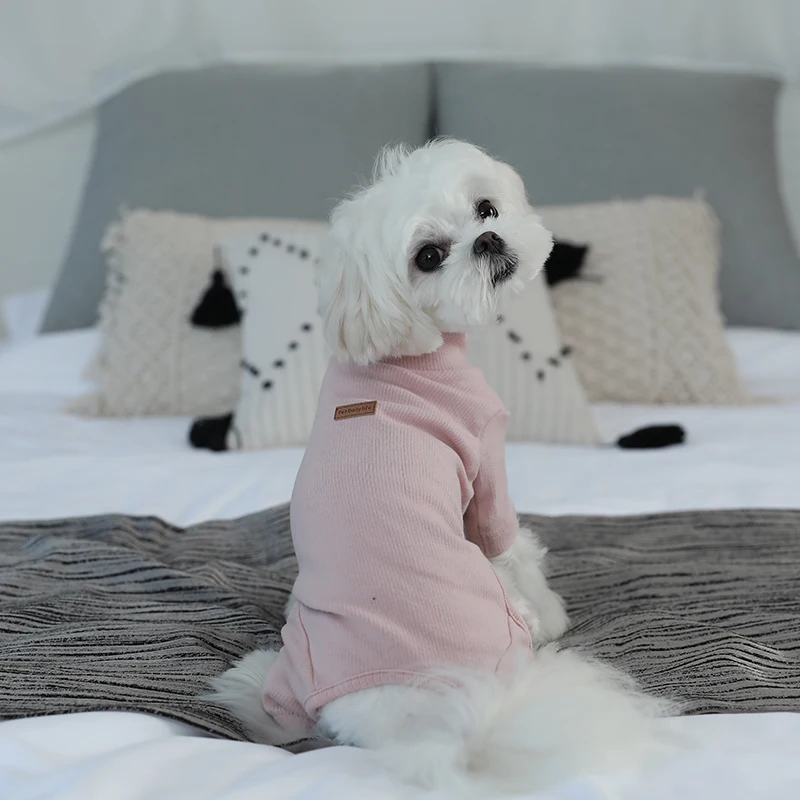 New Best Selling Pet Clothing Dog T shirt Comfortable Skin-Friendly Dog Bottoming Shirt Pets Accessories Dogs Clothes For KR JP