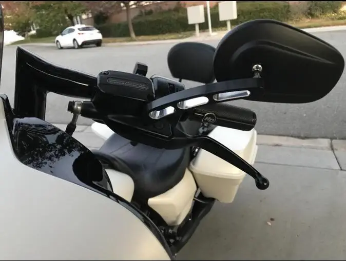 8MM Rear View Side Mirrors For Harley Street Bob FXDB Fat Boy Iron 883 XL883N Sportster 1200 Custom XL1200C Motorcycle Rearview